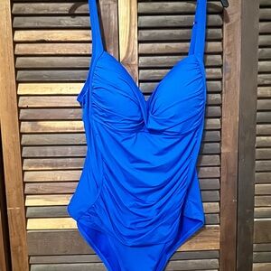 Vibrant Blue One-Piece Swimsuit